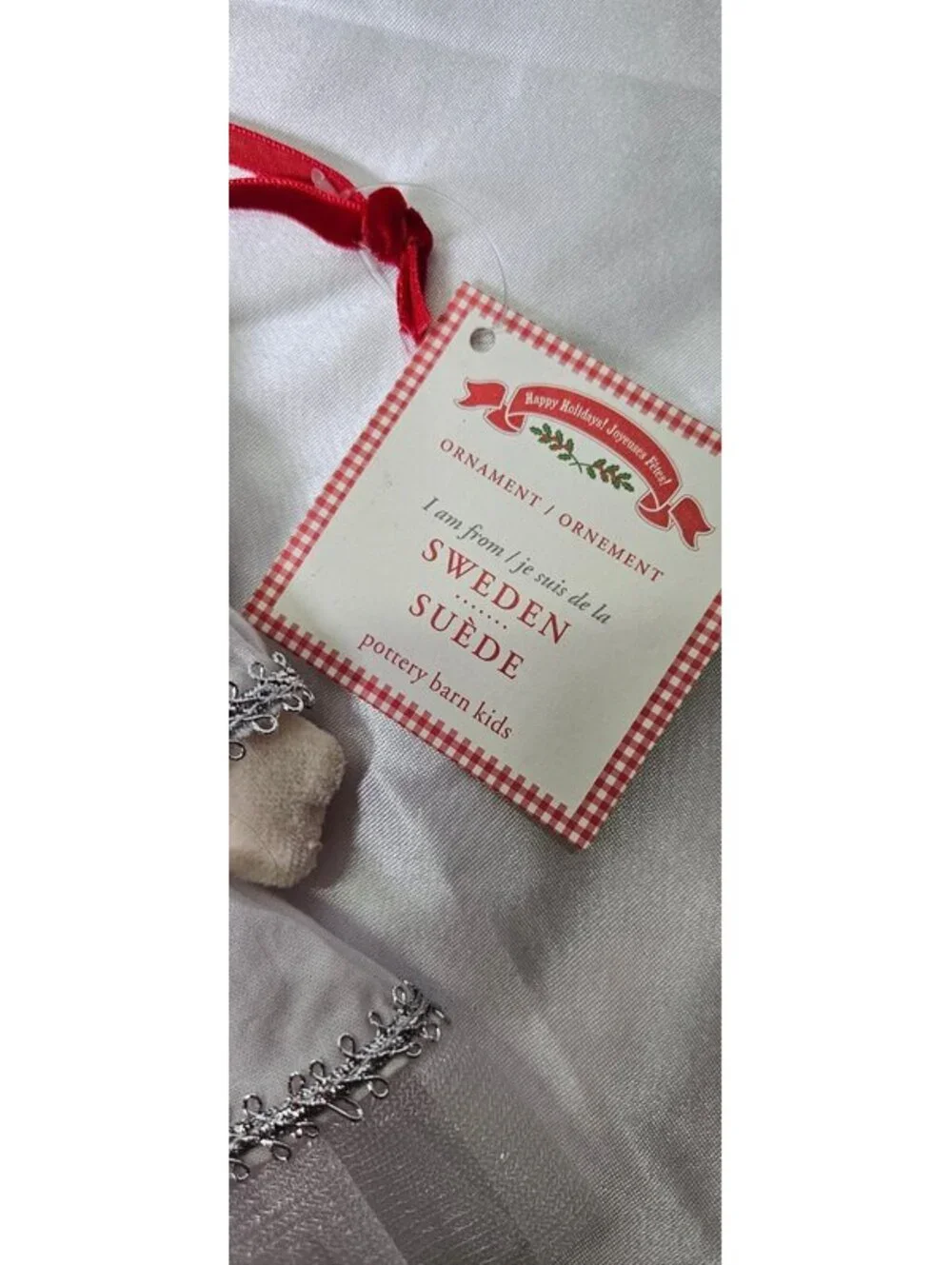 Pottery Barn Kids Swedish Girl Christmas Ornament | Cloth Doll Ornament